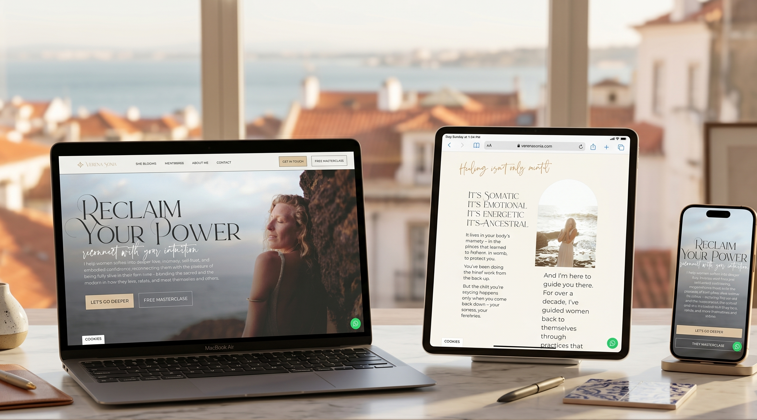 Verena Sonia yoga website project preview